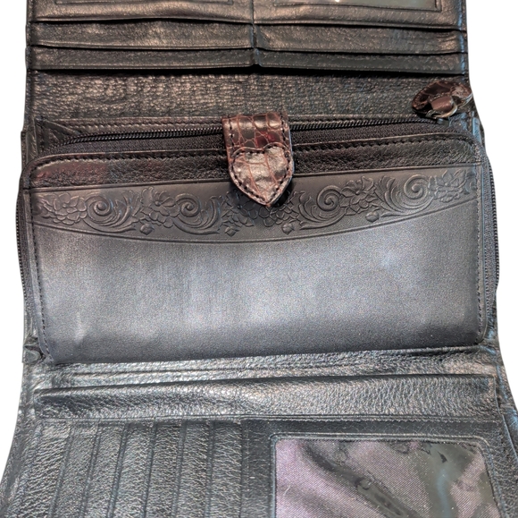 Brighton Wallet Brown Crocodile-Embossed - Picture 5 of 6